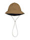 Buff Fabric Men's Hat Bucket Style Brown