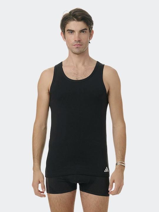 Men's Undershirts Short-sleeved in Black Color 2Pack