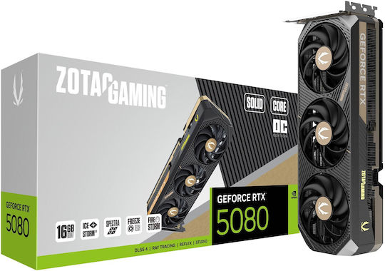 Zotac GeForce RTX 5080 16GB GDDR7 Solid Core OC Κάρτα Γραφικών
