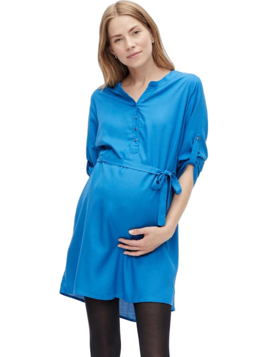 Maternity Tunic Shirt Blue Royal 20010954 Lia Mamalicious