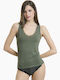 Women's T-Shirt with Spaghetti Strap Green