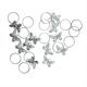 Dekorative Haarringe Schmetterling Cosmofan Silber