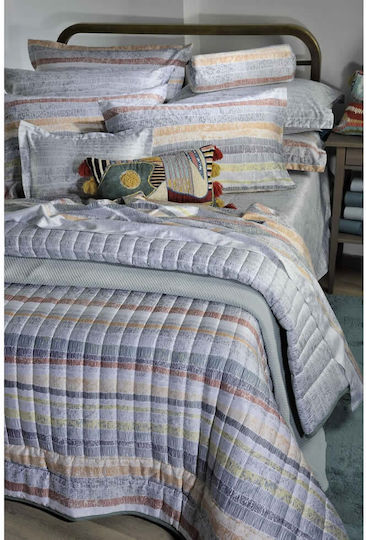 Down Town Home Sheet Sets Queen with Elastic 160x200+35cm. 863 Nomad Multicolour 4pcs