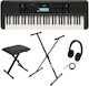 Yamaha Tastatur PSR-E383 mit 61 Tasten mit Stän...