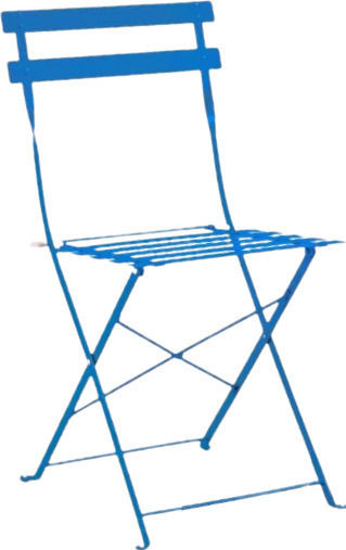 Zappeion Chair Metallic Traditional-c-lamaki Blue 38x42x82cm