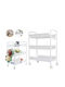 Verk Group Metallic Kitchen Trolley 3 Tiers White 44x27x64cm