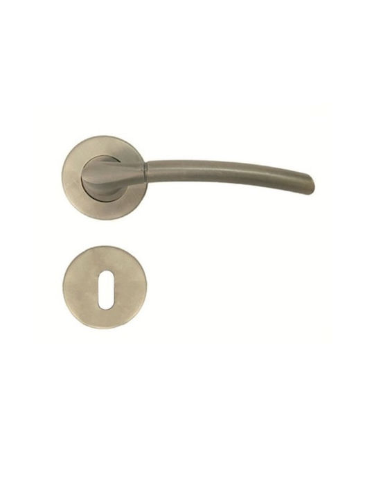 Import Hellas Lever Middle Door with Rosette Pa...