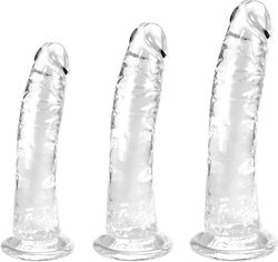 SMD Vanguard Set Σετ των 3 (18 / 21 / 23cm) Ρεαλιστικό Dildo με Βεντούζα Clear