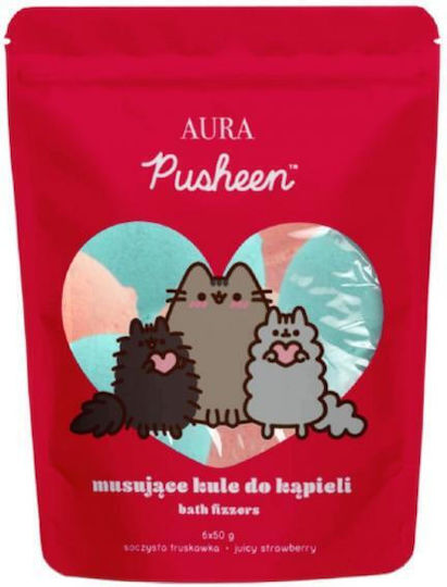 Pusheen Бомбички за вана Сочна ягода 6x50g