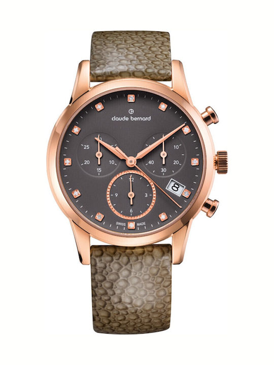 Claude Bernard Кварцови Часовник с Кожена Каишка