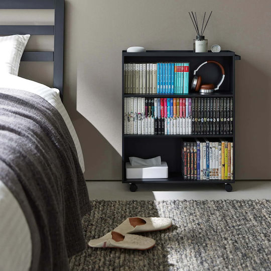 Yamazaki Tower Black Bookcase 59x15.6x70cm Yamazaki Tower Black Bookcase 59x15.6x70cm