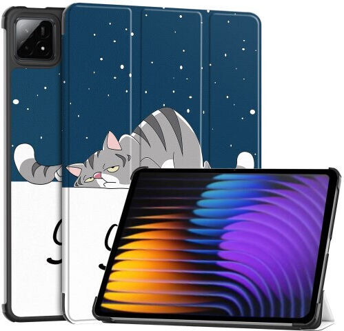 Dreifach gefaltete Buchhülle Xiaomi Pad 7 Pro Pad 7 Schlafendes Kätzchen