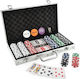 Action One Set 300 Poker Chips In Suitcase 11.5g