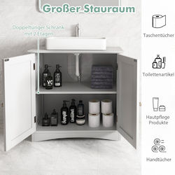 Costway Badezimmerschrank 60x30x60cm Weiß JV11795WH