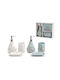 General Trade Ceramic Bathroom Accessory Set Light Blue 3pcs