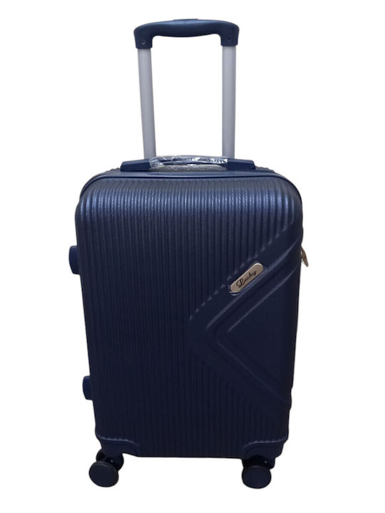 Felbags Cabin Hard Blue Travel Suitcase with 4 Wheels Height 55cm
