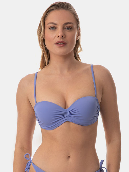 Rock Club Strapless Bikini Top B Cup με Ενίσχυσ...