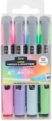 Serve Markeri Subliniați Pastel Set 4 Culori