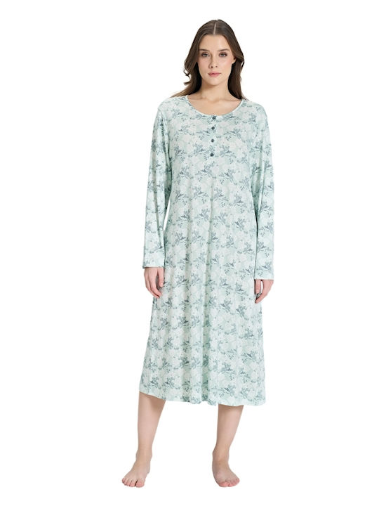 Pijadore Summer Women's Nightdress Bay Leaf Mint