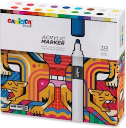 Carioca Plus Acrylfarben 2mm Set 18 Farben