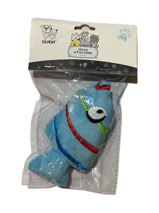 Ct039 Cat Toy Blue Fish Catnip