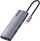 ColorWay Hub 3 Porturi USB 2.0 cu Conectare USB-A Ethernet Argintiu