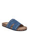 Flache Sandalen für Damen Flatforms in Blau Farbe
