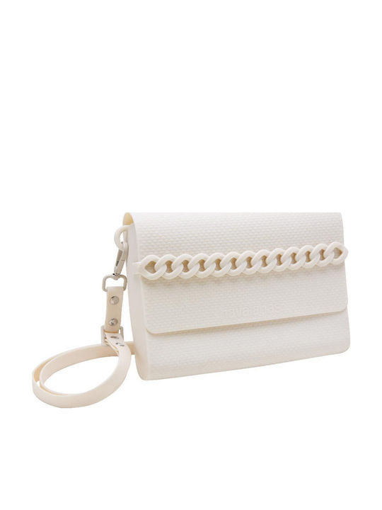 Damentasche Schultertasche Ecru
