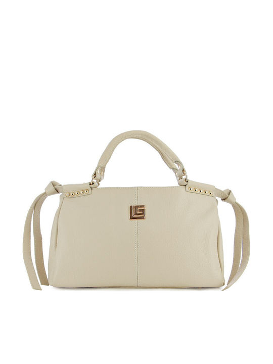 Leather Women's Bag Crossbody Beige