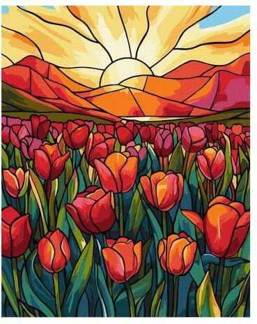 Tulips 40x50 Painting Kit Paint By Numbers Kho3282