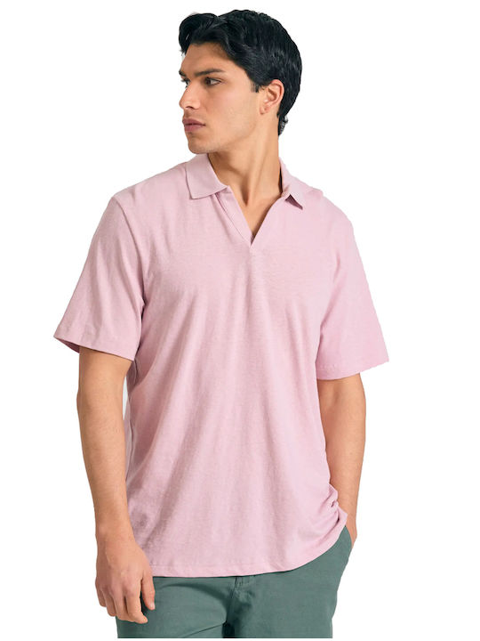 Funky Buddha Funky Buddha Polo Kurzarm Rosa Her...