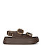 Women's Flat Sandals in Brown Color