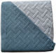 Hotel Bedspread Single M240xP160cm Petrol Blue