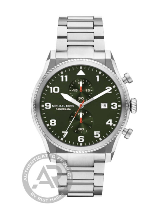 Michael Kors Panorama Men's Watch Battery with Silver Metal Bracelet