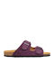 Δερμάτινα Γυναικεία Σανδάλια Mauve/Black