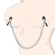 Nip Jewel Nipple Clamps Chain Σφιγκτήρες Θηλών Μεταλλικοί & Αλυσίδα Black