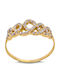 Savvas Design Damen Ring mit Zirkonia aus Gold 14K