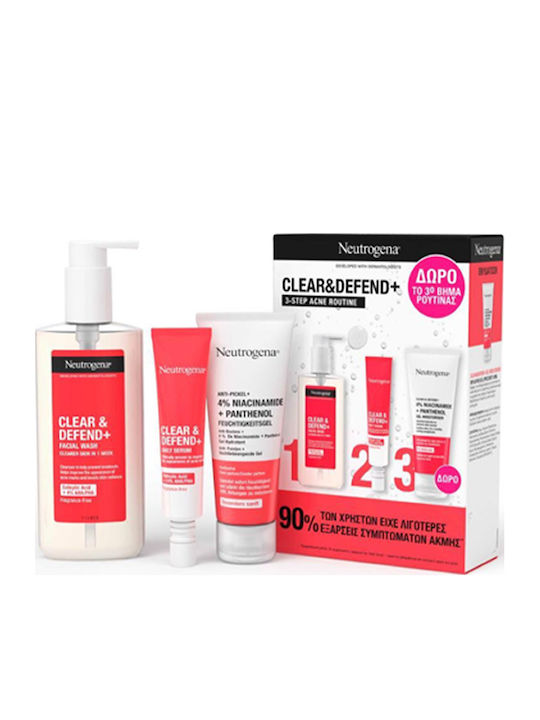 Neutrogena Clear & Defend+ Hautpflegeset für Feuchtigkeitsspendend & Akne Neutrogena Clear & Defend+ Hautpflegeset für Feuchtigkeitsspendend & Akne