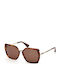 Max Mara Women's Sunglasses with Brown Tartaruga Frame and Brown Lens MM013652E