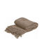 Home&Styling Collection Sofa-Decke mit Fransen 130x170cm Beige