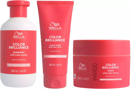 Wella Invigo Color Brilliance Seturi Pentru Par Păstrarea Culorii Pentru Păr Vopsit Cu Șampon Mască Și Balsam 3 Bucăți