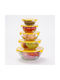 Diamandino Glass Lunch Box Yellow 5pcs