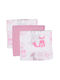 Gamberritos Kids Swaddle Wraps Pink 80x80cm. 3pcs