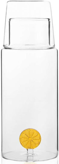 Hermia Bottle Water Glass with Screw Cap White 1000ml