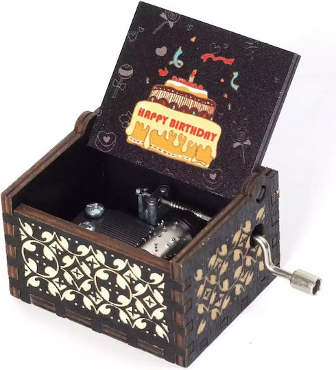SP Souliotis Music Box Happy Birthday from Black Wood