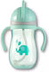 Baby Cloud Baby Cup with Handles and Straw made of Plastic Light Blue