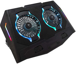 White Shark Cooling Pad με 2 Ανεμιστήρες και Φωτισμό (GCP-10)