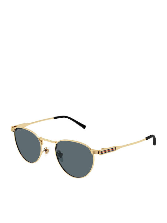 Gucci Unisex Sunglasses with Gold Metal Frame and Gold Lens GG1875S003