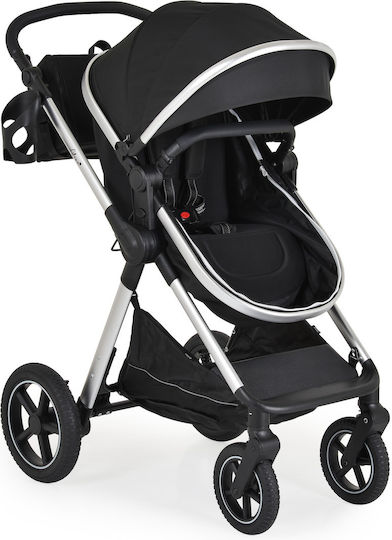 Moni Alina Verstellbar 3 in 1 Baby Kinderwagen Geeignet für Neugeborene Black Onyx