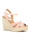 Damenplattformen im Espadrilles-Stil Orange